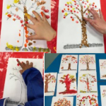 Having some messy fun making finger print trees