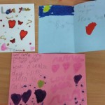 We made some lovely valentine cards