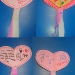 We also made heart wands for Valentines day